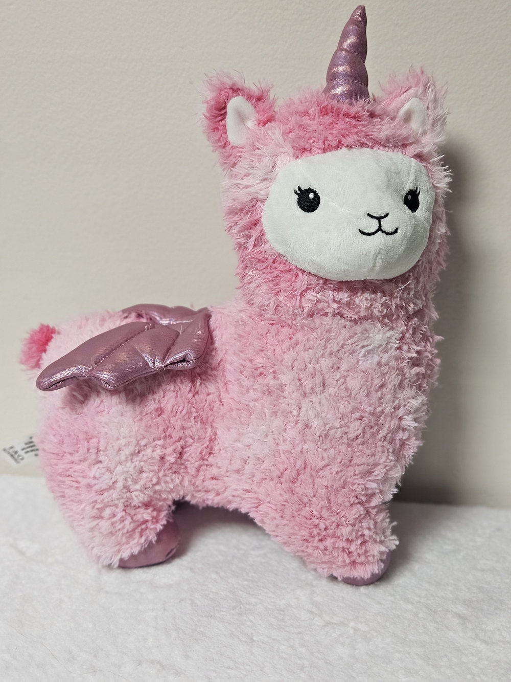 FAO Schwarz Pink Wings Llamacorn Plush Stuffed Animal LED Lights Up Sound